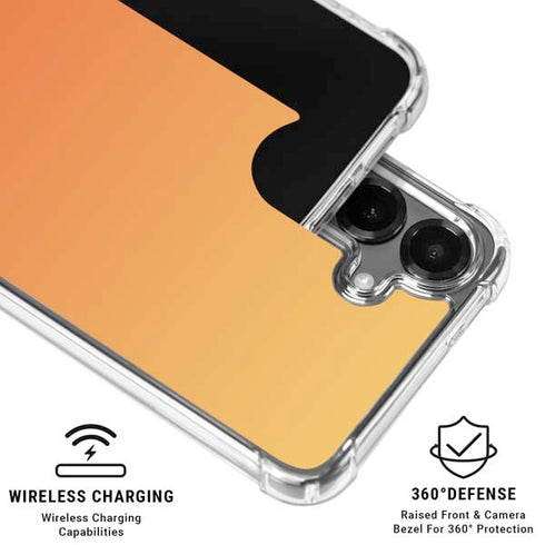 Orange Ombre Galaxy S26 Clear Case