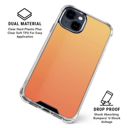 Orange Ombre iPhone 15 Clear Case