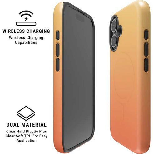 Orange Ombre iPhone 16 Plus Magsafe Impact Case