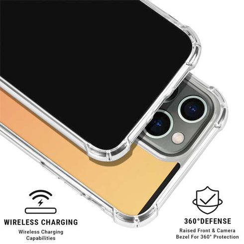 Orange Ombre iPhone 16 Pro Clear Case
