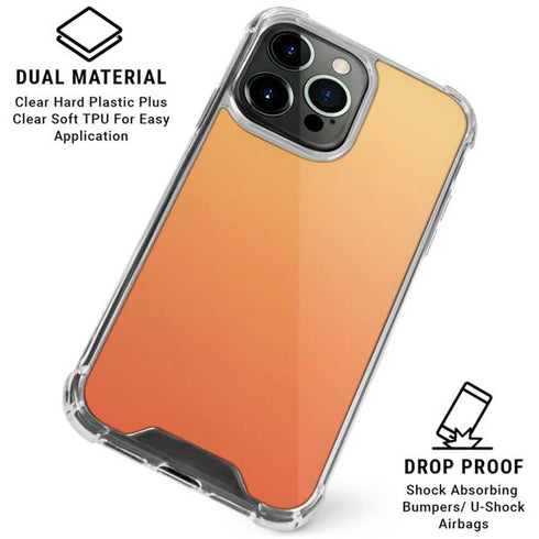 Orange Ombre iPhone 16 Pro Clear Case
