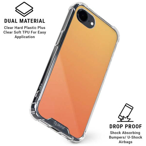 Orange Ombre iPhone 16e Clear Case