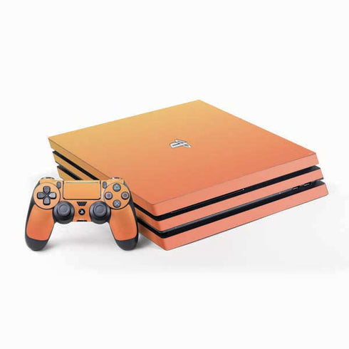 Orange Ombre PlayStation PS4 Skins