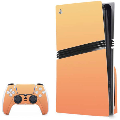 Orange Ombre PS5 Pro Disk Bundle Skin