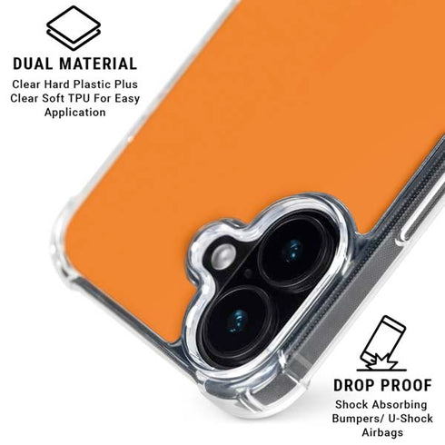 Orange iPhone 16 Plus Clear Case