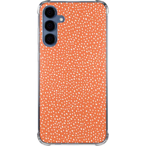 Orange Spots Galaxy A55 5G Clear Case