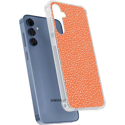 Orange Spots Galaxy A55 5G Clear Case