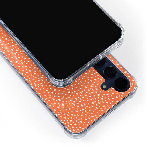 Orange Spots Galaxy A55 5G Clear Case