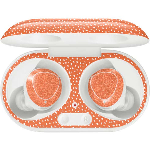 Orange Spots Galaxy Buds Plus Skin