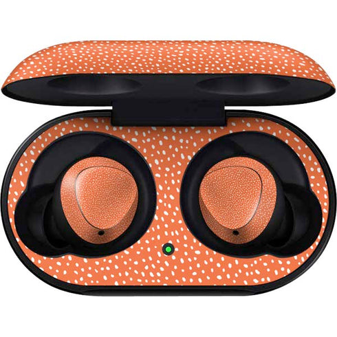 Orange Spots Galaxy Buds Skin