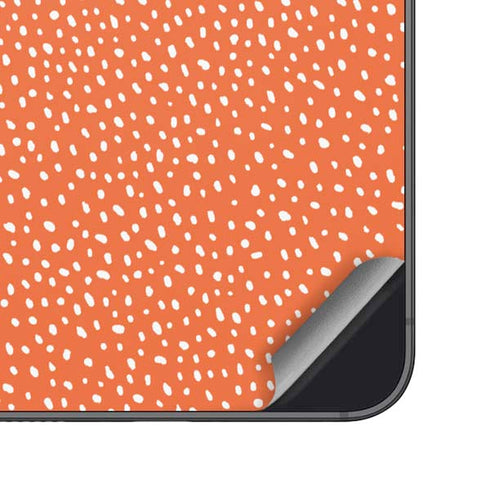Orange Spots Galaxy S25 Skin