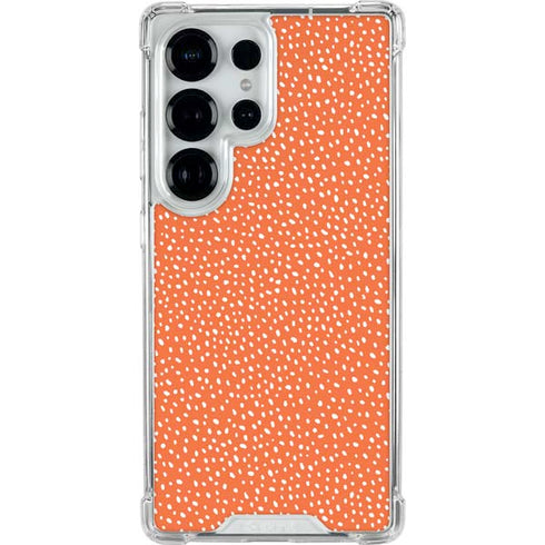 Orange Spots Galaxy S25 Ultra Clear Case