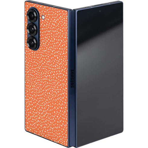 Orange Spots Galaxy Z Fold6 Skin
