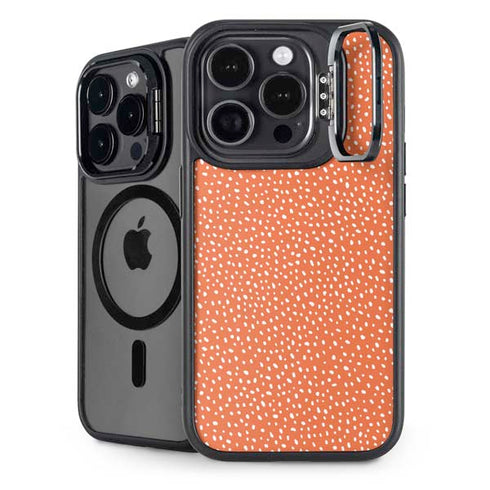Orange Spots iPhone 14 Pro Kickstand Case