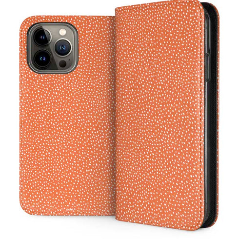 Orange Spots iPhone 15 Pro Max Folio Case