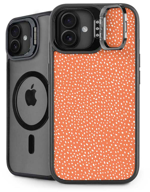 Orange Spots iPhone 16 Plus Kickstand Case