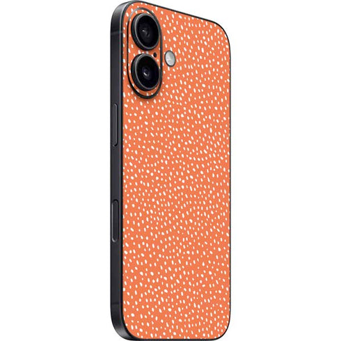 Orange Spots iPhone 16 Plus Skin