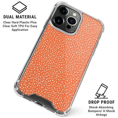 Orange Spots iPhone 16 Pro Clear Case