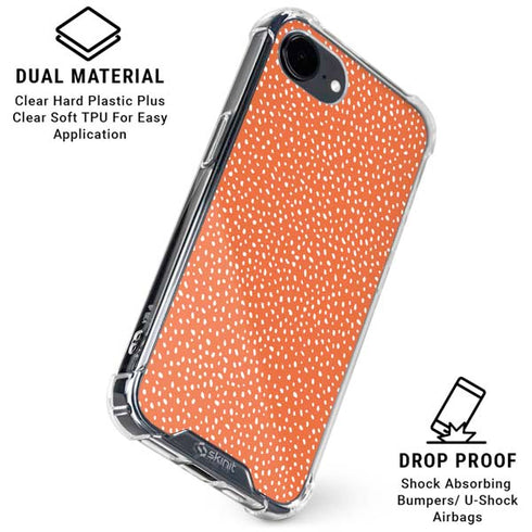 Orange Spots iPhone 16e Clear Case