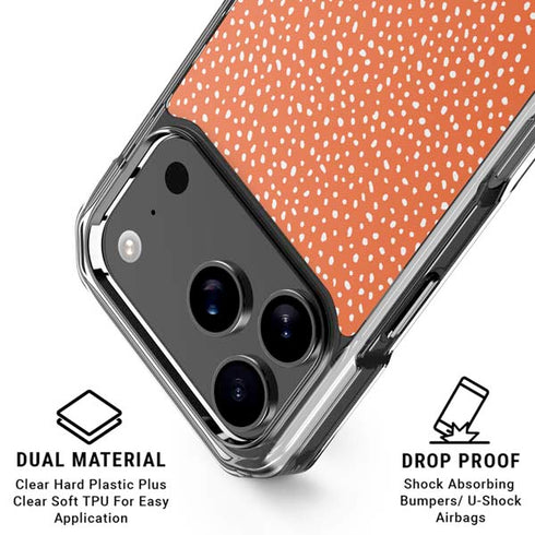 Orange Spots iPhone 18 Pro Clear Case