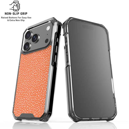 Orange Spots iPhone 18 Pro Clear Case