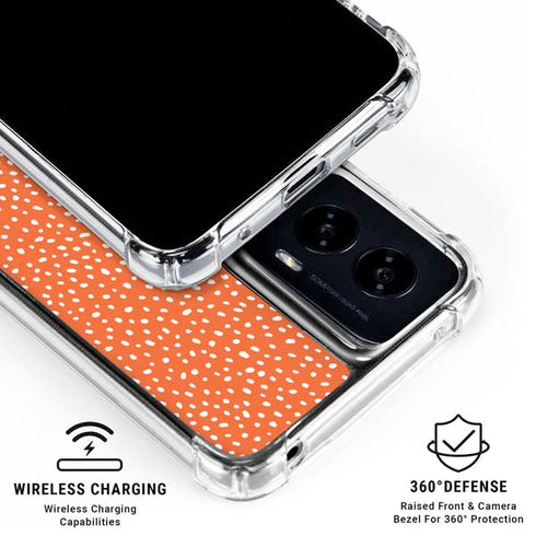 Orange Spots Moto G Power 5G (2024) Clear Case