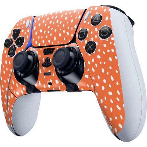 Orange Spots PS5 DualSense Edge Pro Controller Skin