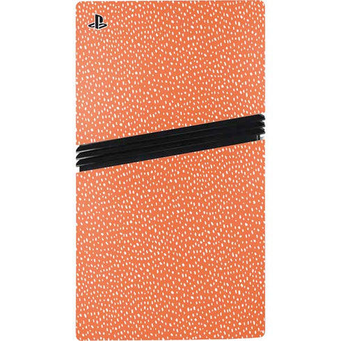 Orange Spots PS5 Pro Disk Console Skin