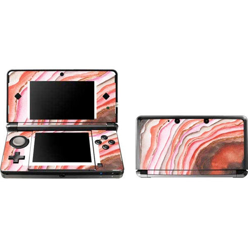 Orange Watercolor Geode Nintendo Skins