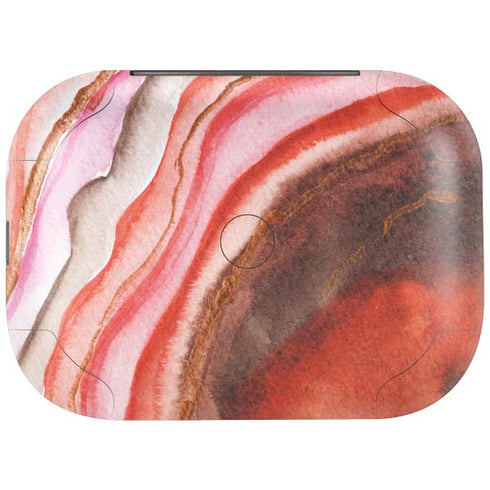 Orange Watercolor Geode Amazon Echo Buds Skin