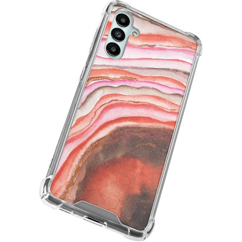 Orange Watercolor Geode Gabb Phone 4 Clear Case