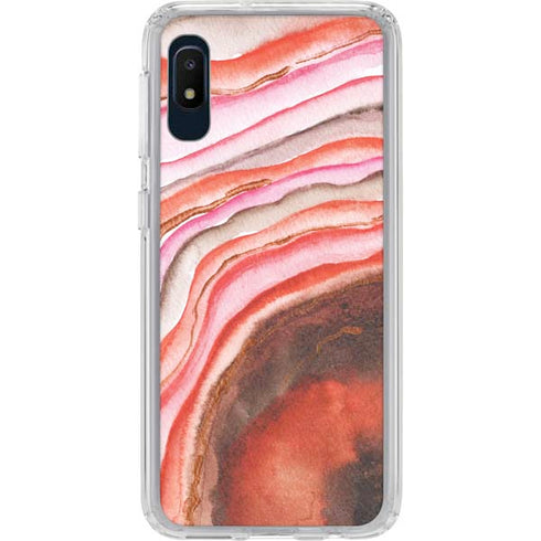 Orange Watercolor Geode Galaxy Cases