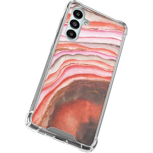 Orange Watercolor Geode Galaxy A16 5G Clear Case