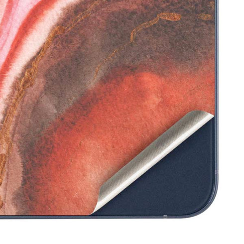 Orange Watercolor Geode Galaxy A35 5G Skin
