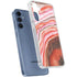 Orange Watercolor Geode Galaxy A55 5G Clear Case