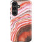 Orange Watercolor Geode Galaxy S25 Impact Case