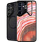Orange Watercolor Geode Galaxy S24 Kickstand Case