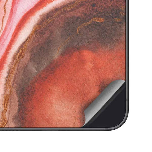 Orange Watercolor Geode Galaxy S25 Plus Skin