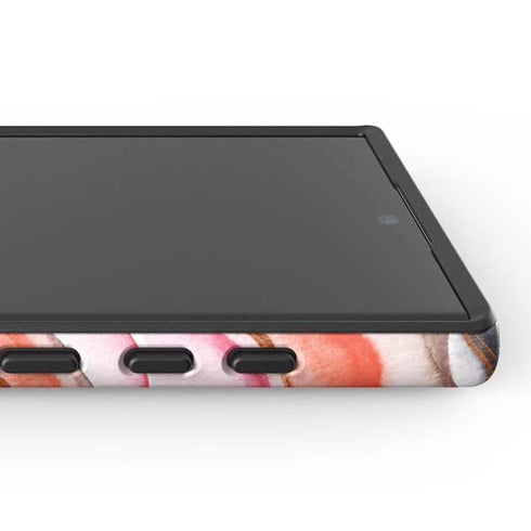 Orange Watercolor Geode Galaxy S25 Ultra Impact Case