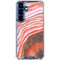 Orange Watercolor Geode Galaxy S25 Plus Clear Case