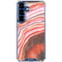 Orange Watercolor Geode Galaxy S25 Plus Clear Case