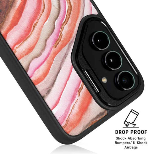 Orange Watercolor Geode Galaxy S26 Plus Kickstand Case