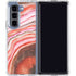 Orange Watercolor Geode Galaxy Z Fold5 5G Clear Case
