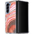 Orange Watercolor Geode Galaxy Z Fold5 5G Clear Case
