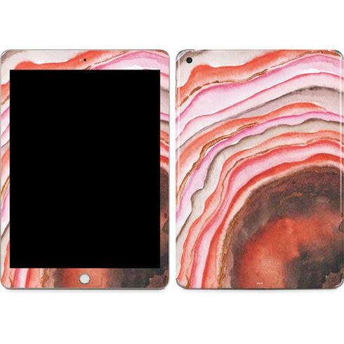 Orange Watercolor Geode Apple iPad Skin