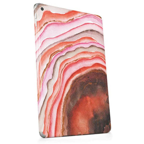 Orange Watercolor Geode Apple iPad Skin
