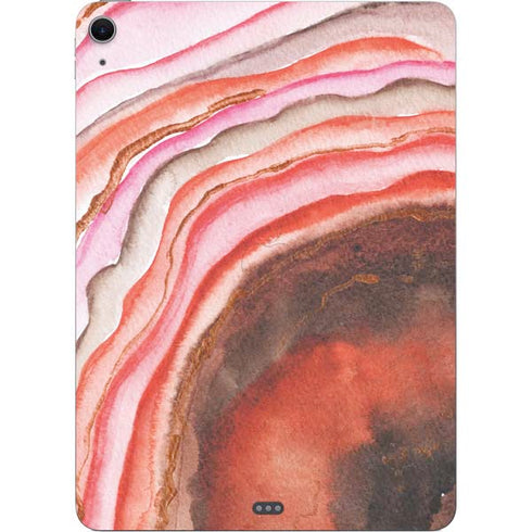 Orange Watercolor Geode Apple iPad Air Skin