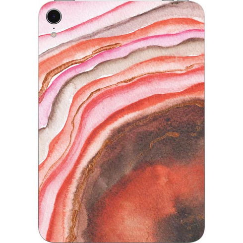 Orange Watercolor Geode Apple iPad Mini Skin