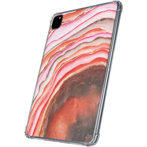 Orange Watercolor Geode iPad Pro 11in (2024) Clear Case