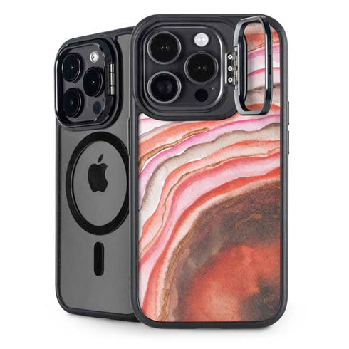 Orange Watercolor Geode iPhone 13 Pro Kickstand Case